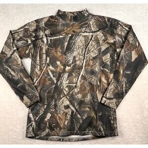 VINTAGE Real Tree Shirt Men Medium Hardwoods Scent Check Talent Sport Camo USA